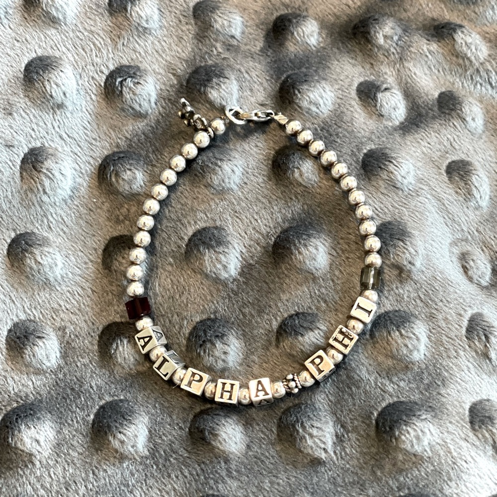 Beaded Alpha Phi Bracelet
